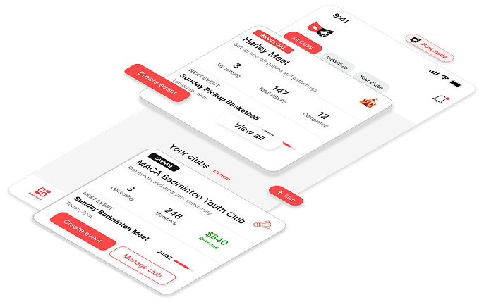 Harley app interface showing game management